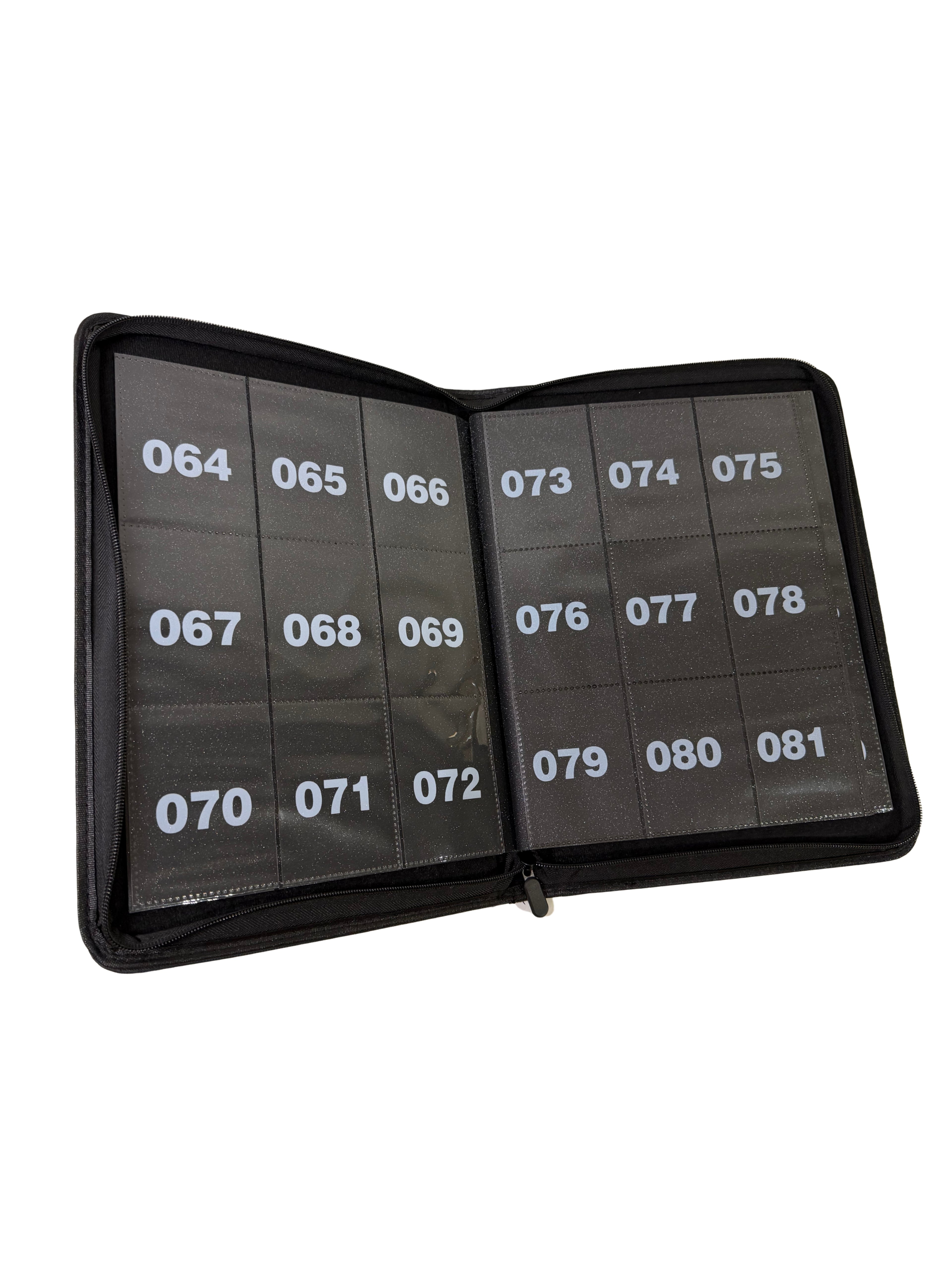360 pocket numbered Zip binder