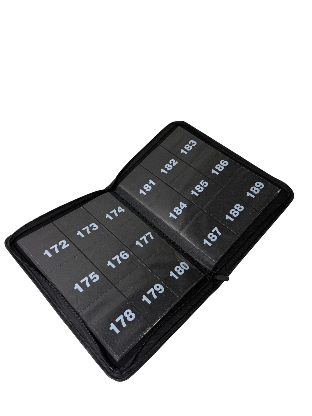 360 pocket numbered Zip binder
