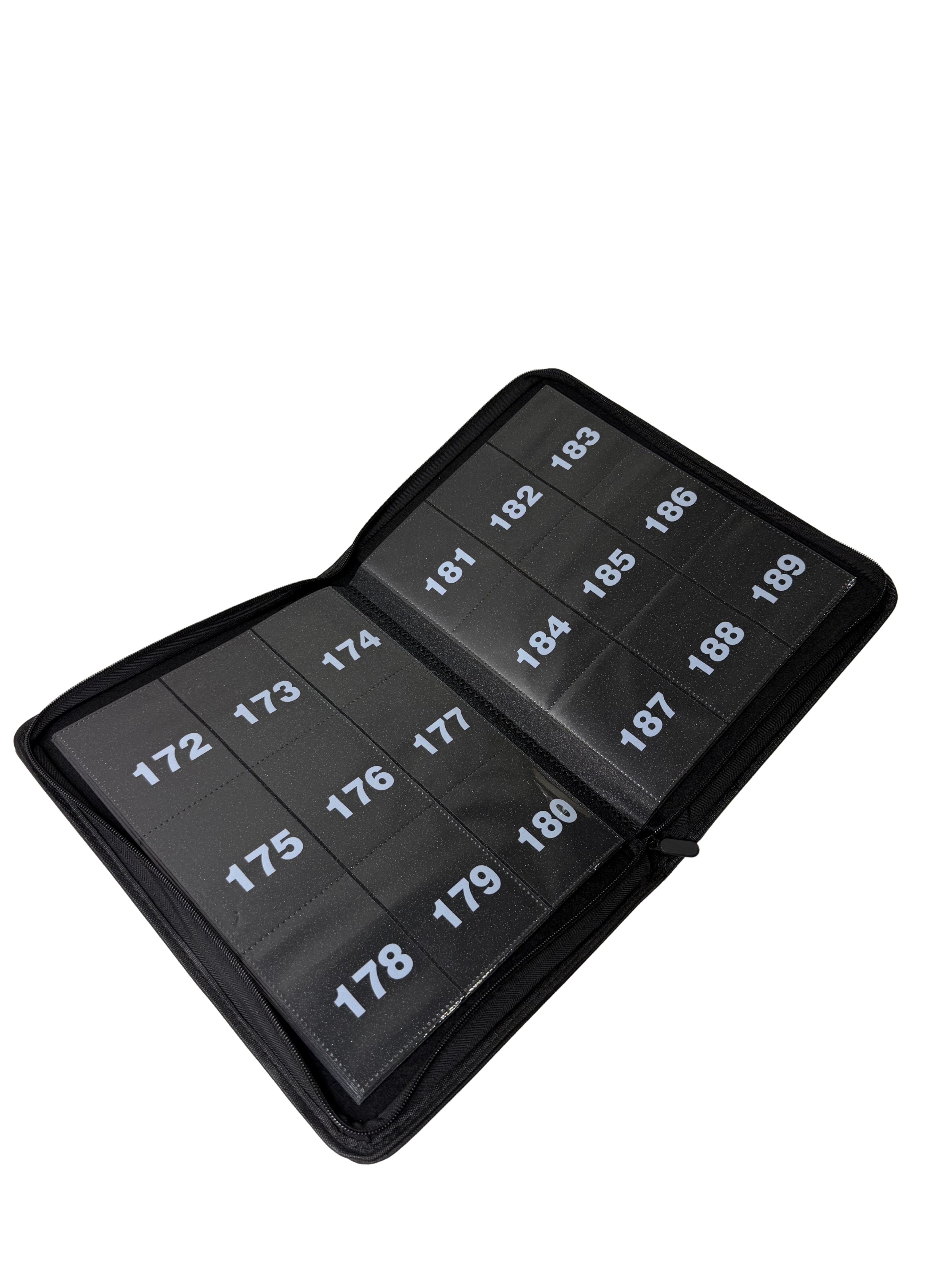 360 pocket numbered Zip binder