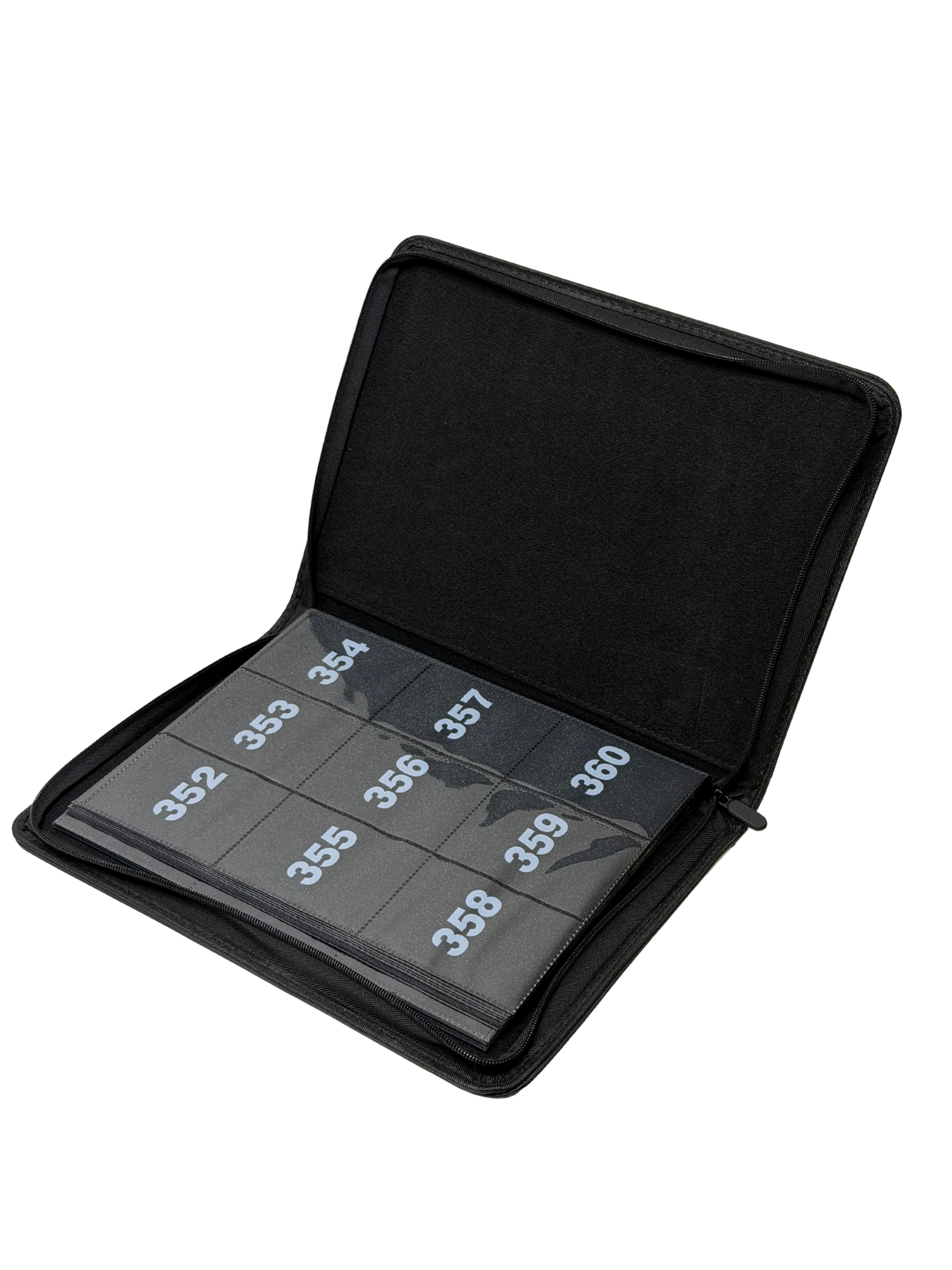 360 pocket numbered Zip binder